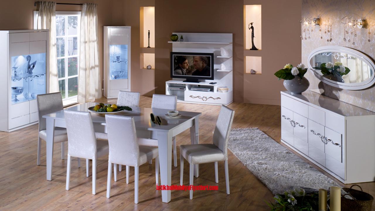 istikbal mobilya kristal yemek odası