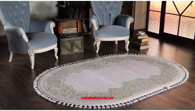 İstikbal Mobilya Prestige 04547 Gold Oval Halı Modeli