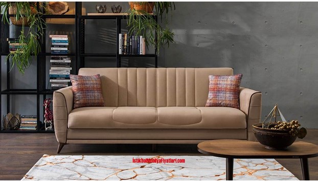İstikbal Troy Deluxe Modern Krem Kanepe Takımı