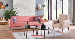Mira S Koltuk Takımı Pembe Koltuk ve Berjer