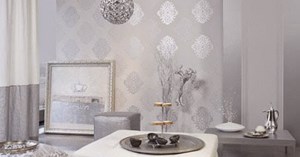 gümüş rengi desenli duvar kağıdı